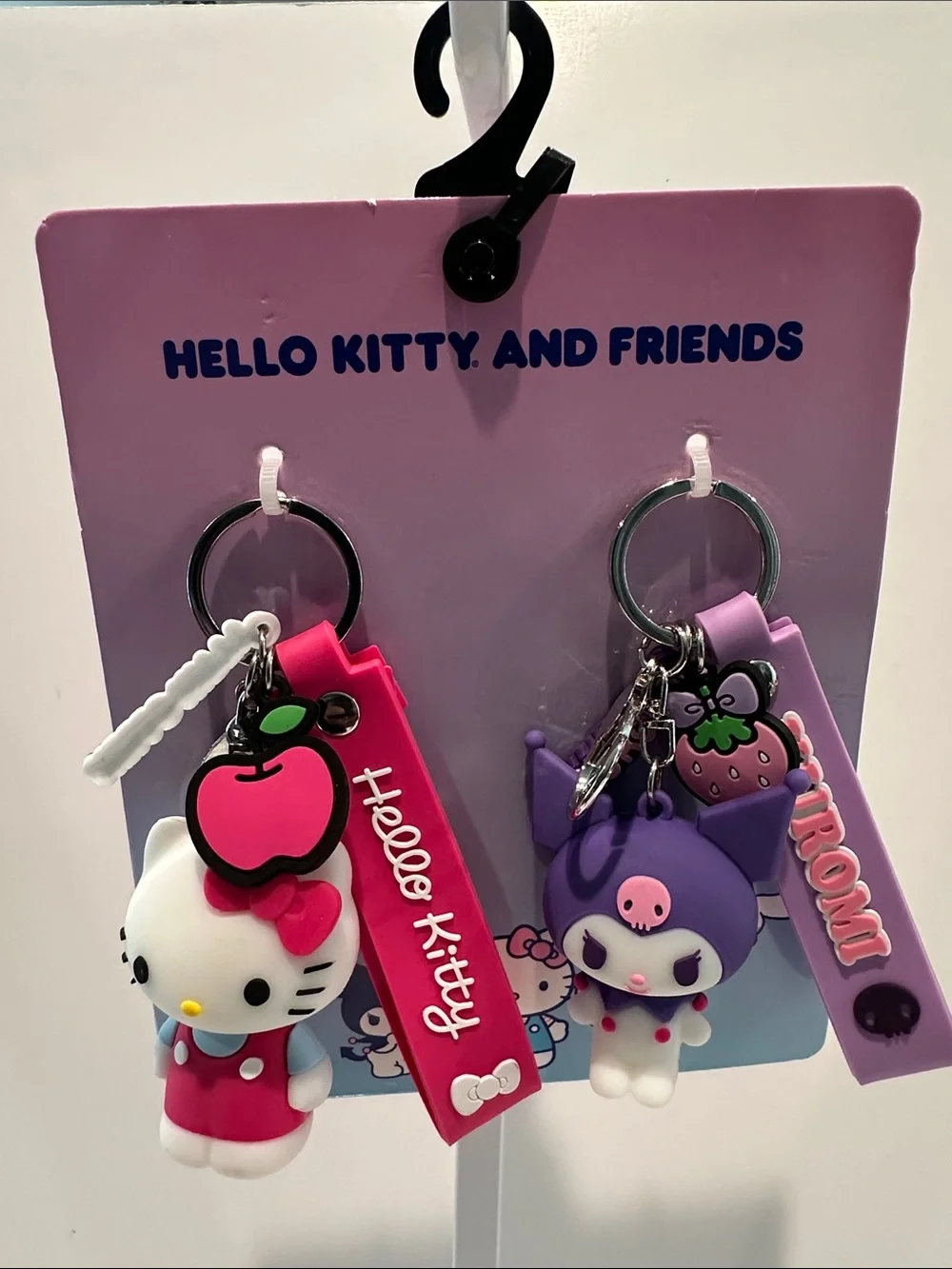 NWT Hello Kitty and Friends (2) Bag Charms/Keyholder w/Hello Kitty and Kuromi.